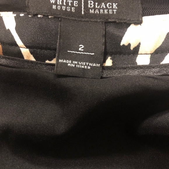 White House Black Market Sateen Leopard Skirt - Picture 5 of 7